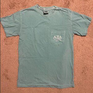 Alpha Xi Delta Comfort Colors (Teal) Shirt Size Small